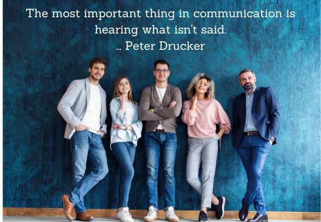 Peter Drucker on communication.
