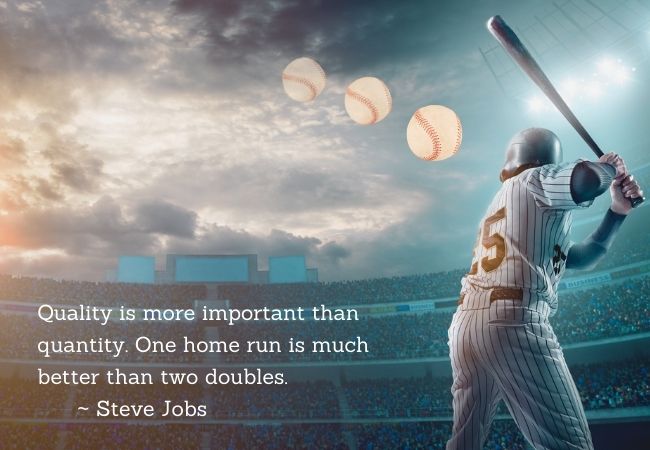 Steve Jobs one home run is much better than two doubles